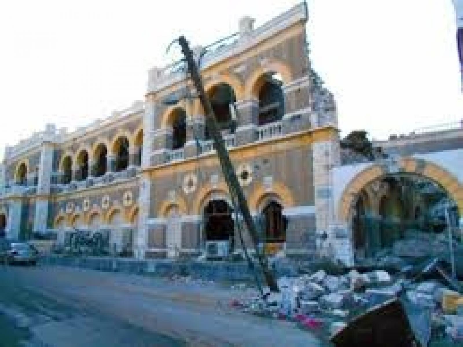 Damaged part of the Military Museum building in Aden Crater, Aden Al-Ghad Newspaper, 29 July 2017