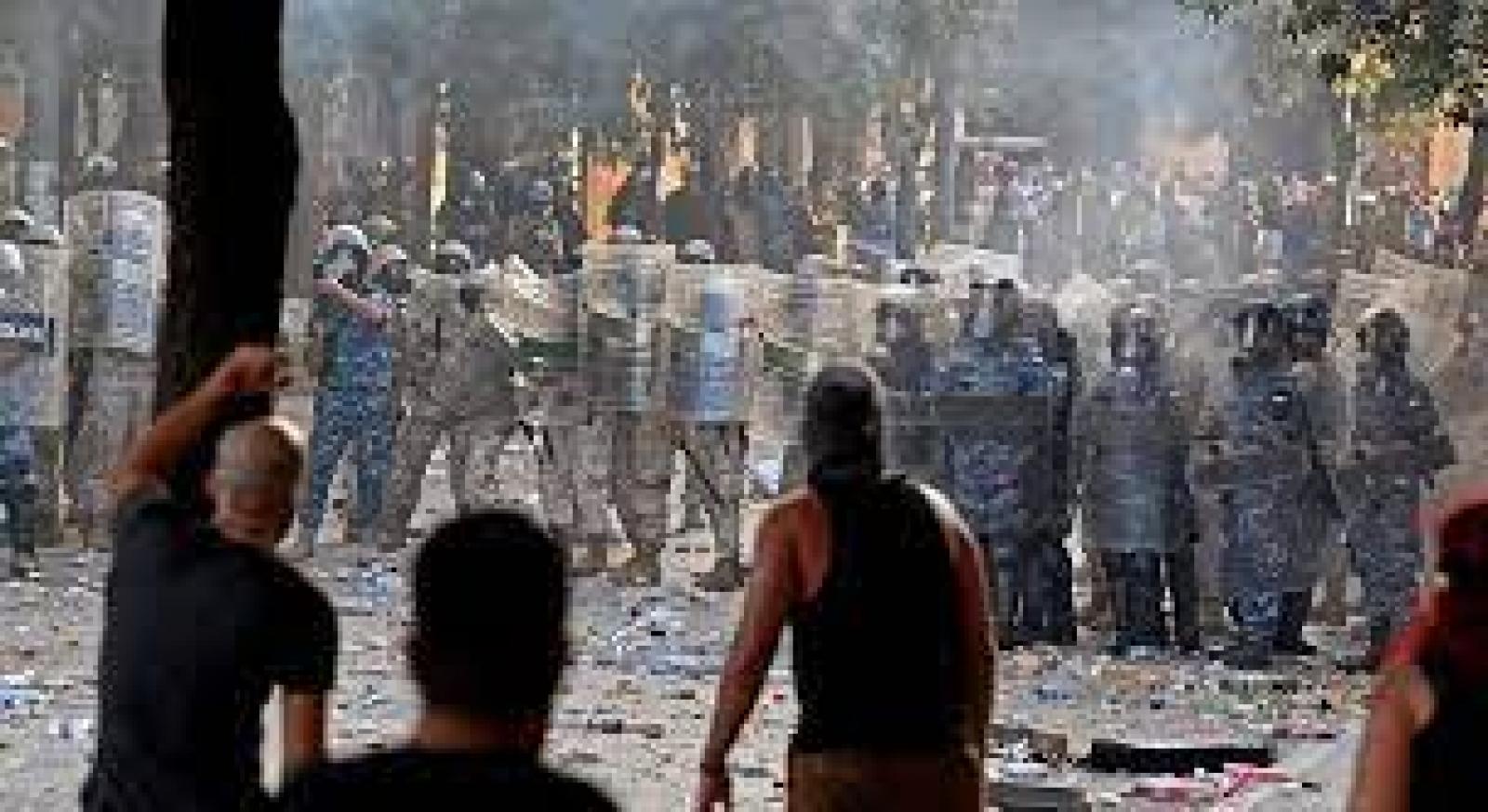 The Lebanese army and security forces responded with a shoot-to-harm policy against unarmed protesters, downtown Beirut, Amnesty International, August 10, 2020.