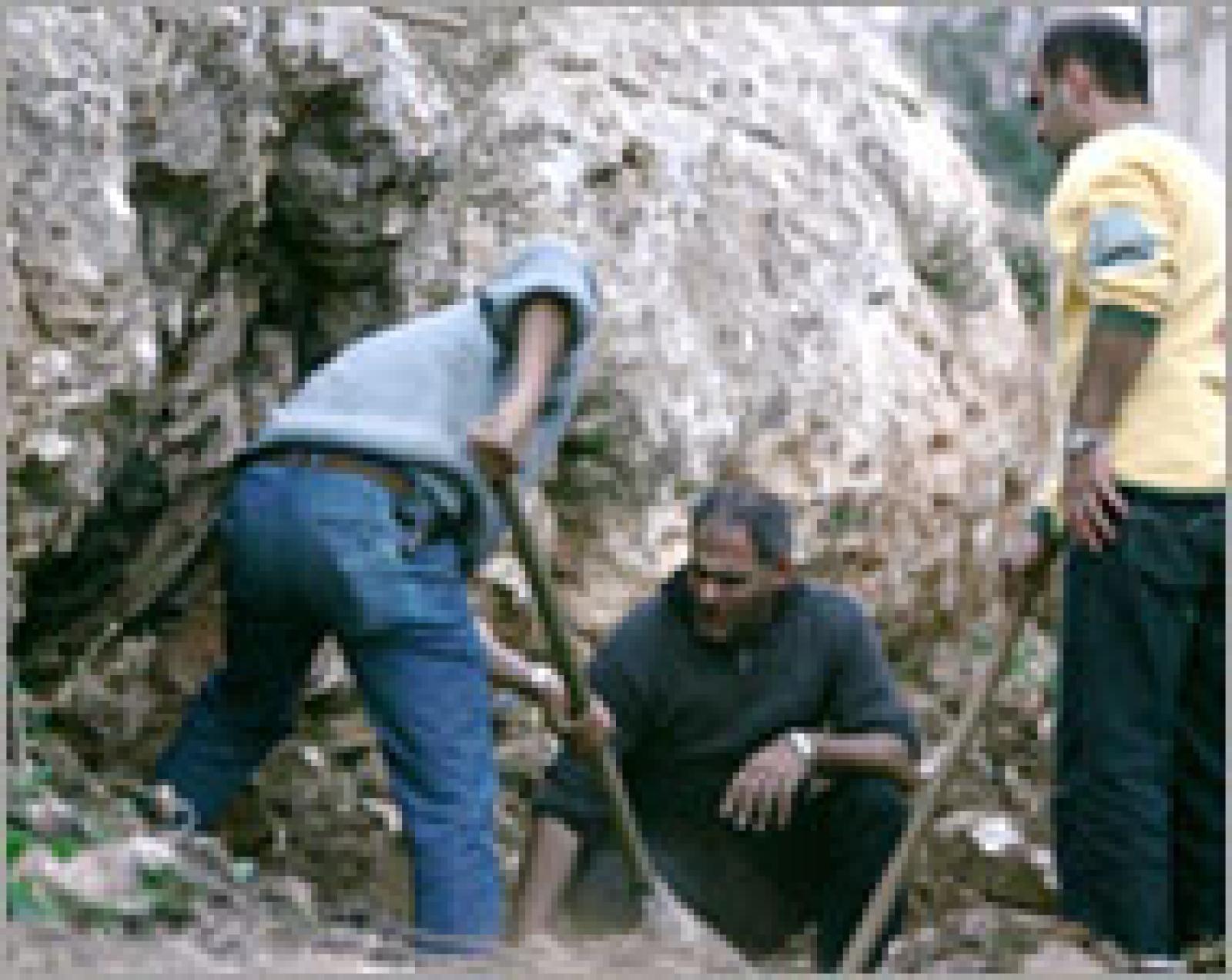 Inspectors checked a site where bodies were found in Anjar, Al Jazeera, December 4, 2005.